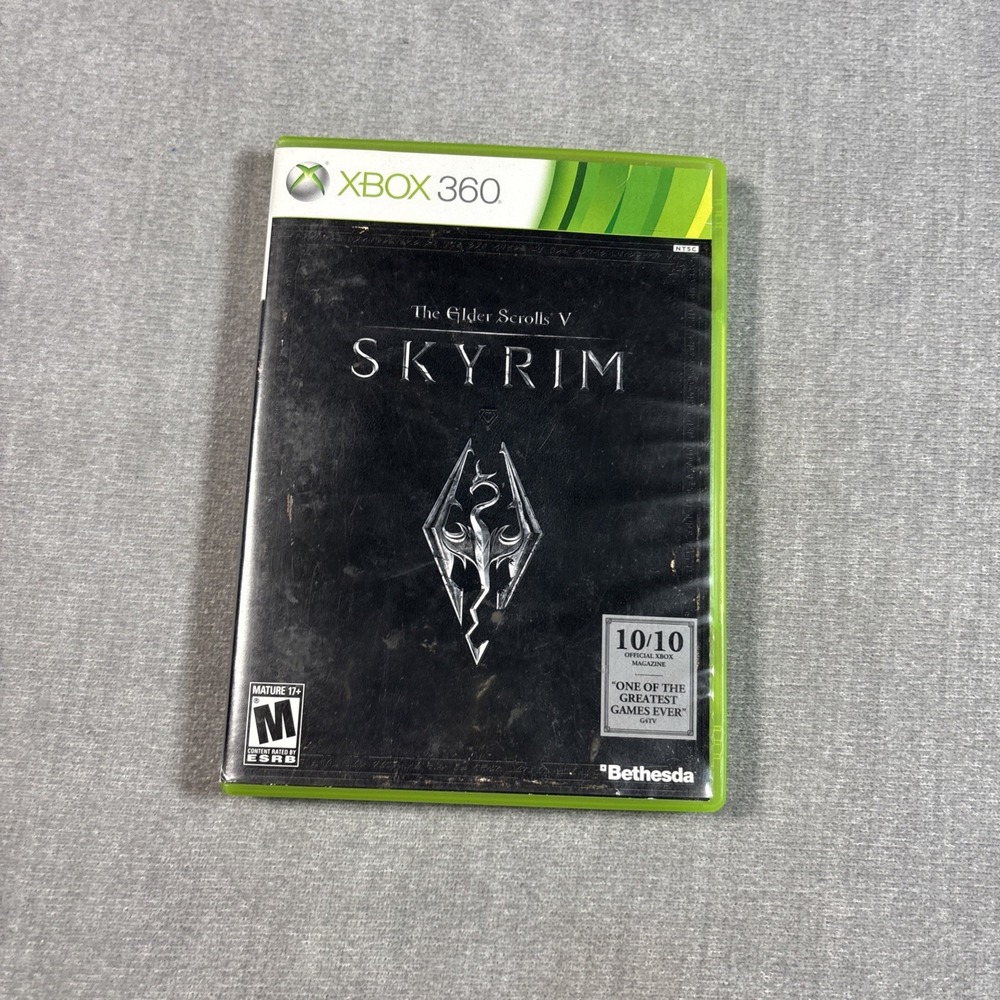 The Elder Scrolls V Skyrim Xbox 360 2011 Bethesda RPG Game with Manual NTSC M